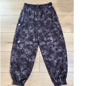 Athleta Women's Floral Print Jogger Pants‎ Size 10 Elastic Waist Pockets